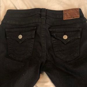 True Religion Black Denim with Copper Glitter